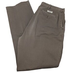 Polo Ralph Lauren Classic Chino Pants Mens 35x30 Brown Cotton Twill Flat Front